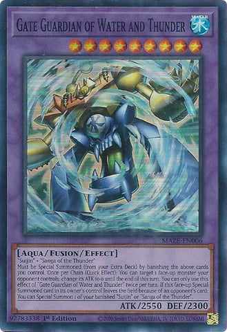 Gate Guardian of Water and Thunder [MAZE-EN006] Super Rare