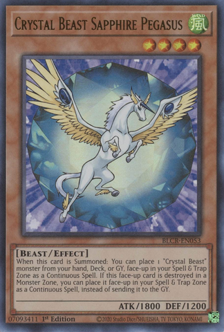 Crystal Beast Sapphire Pegasus [BLCR-EN053] Ultra Rare